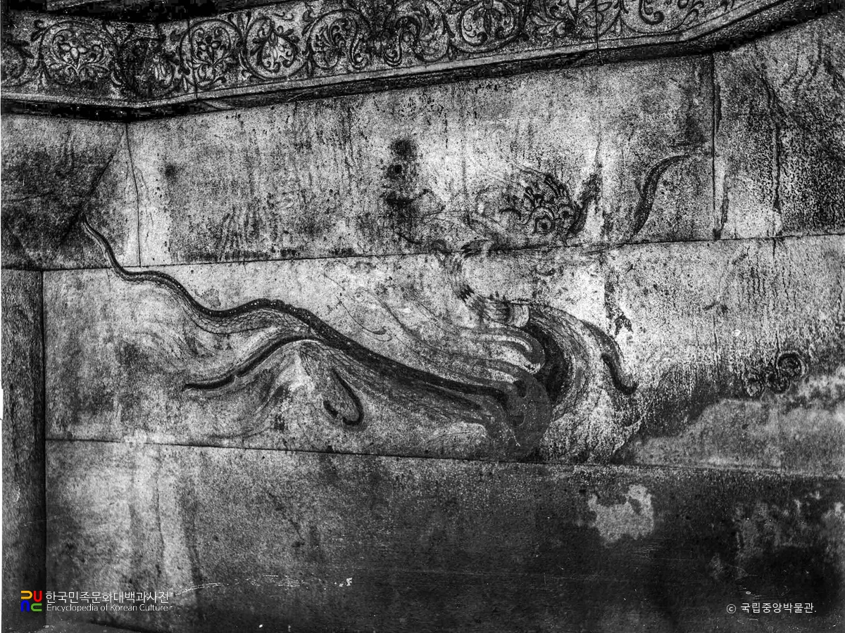 평안남도 강서 강서중묘 현실 동벽 청룡도