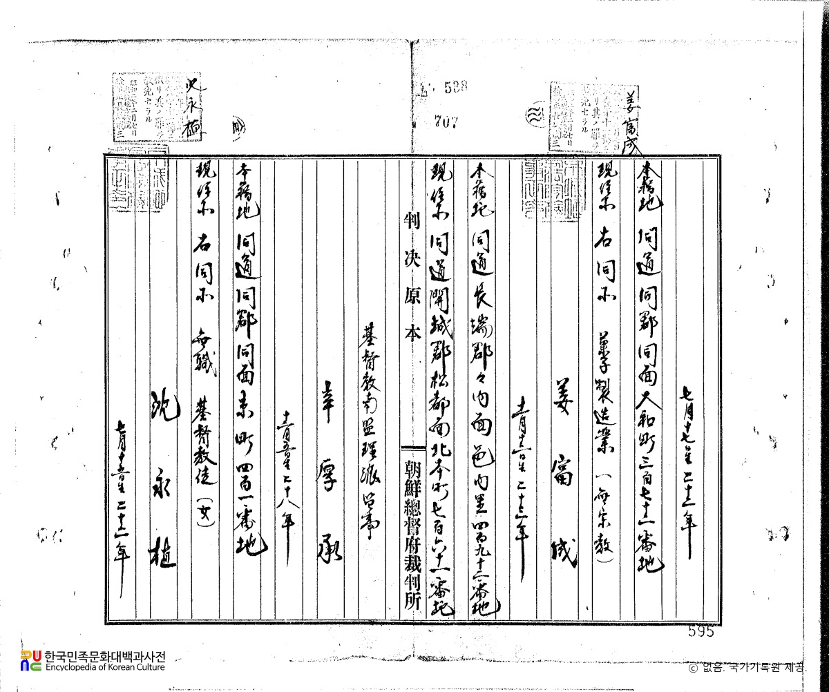 심영식(沈永植)　/　독립운동 관련 일제 판결문(19190506)