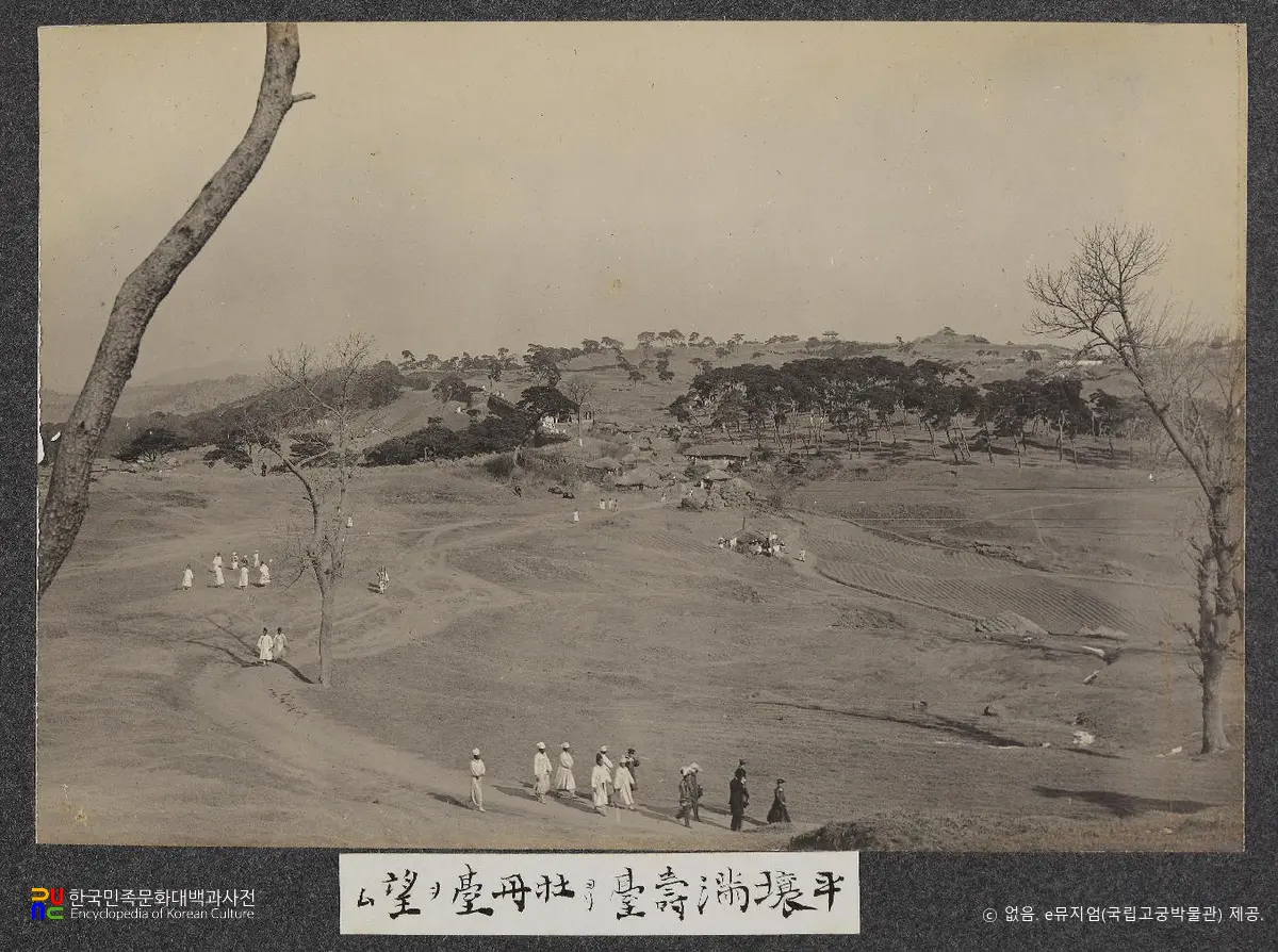 순종 서북순행 사진첩(사진)　/　43_평양 만수대에서 바라본 모란대