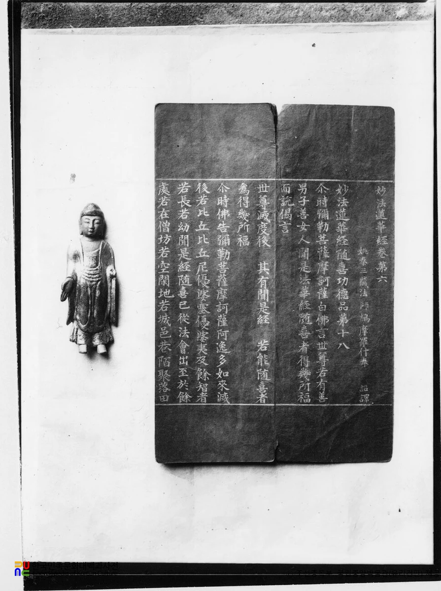 국립중앙박물관 소장 유리건판　/　충남 공주 마곡사 감지은니묘법연화경, 불입상