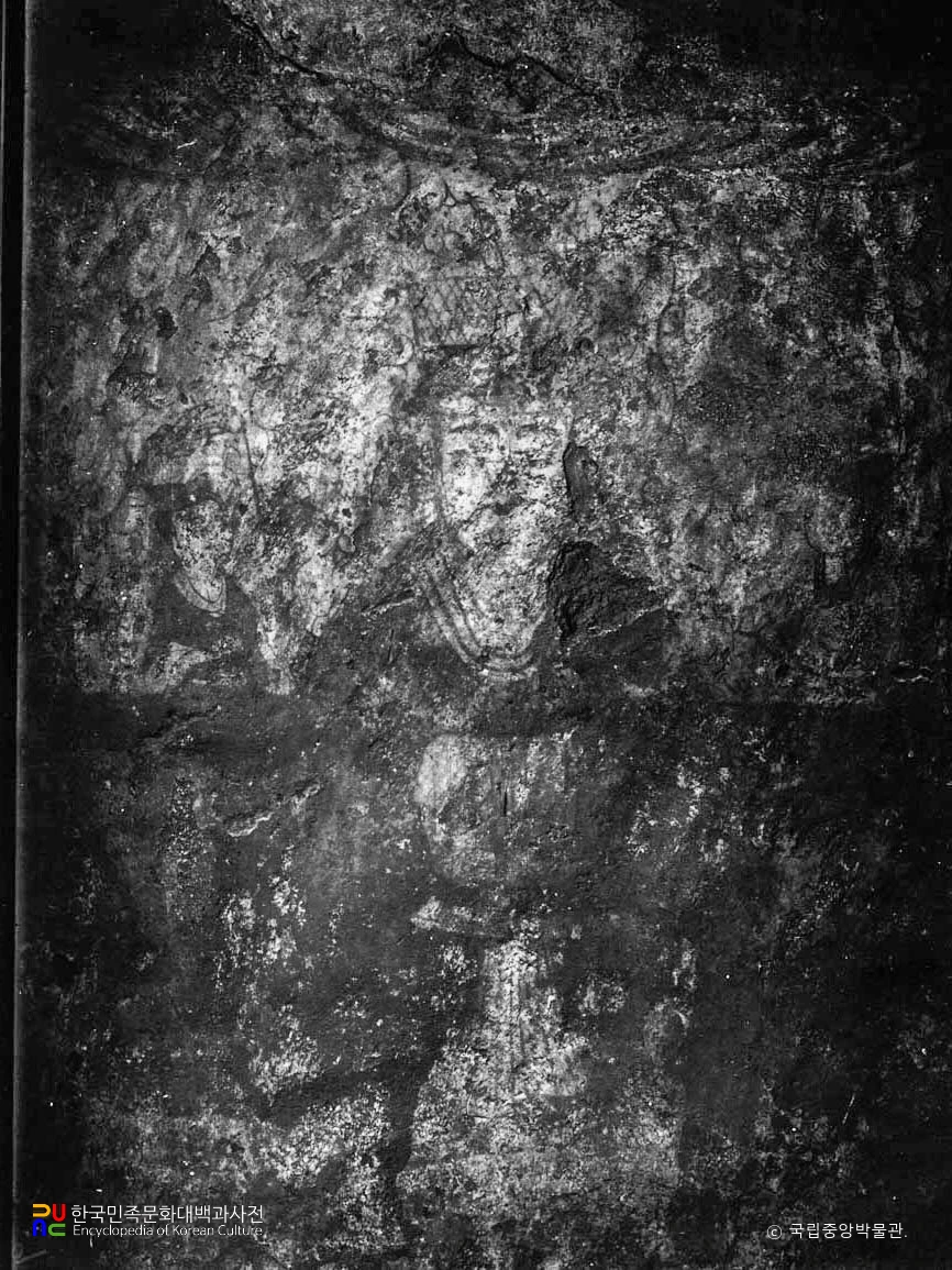 평안남도 용강 감신총 전실 동벽 감 인물상