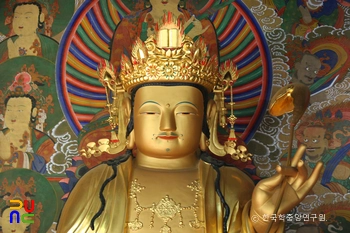 칠곡 송림사 목조석가여래삼존좌상 중 문수보살