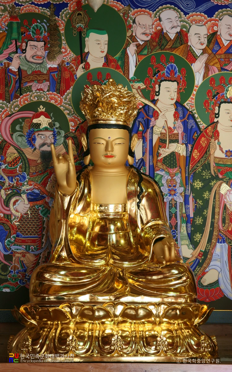 단양 청련암 목조 보살 좌상