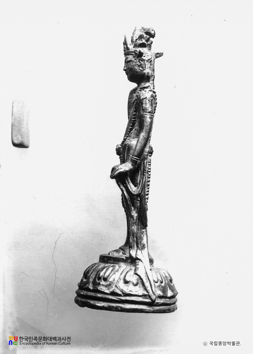 충남 부여 금동관세음보살입상 측면