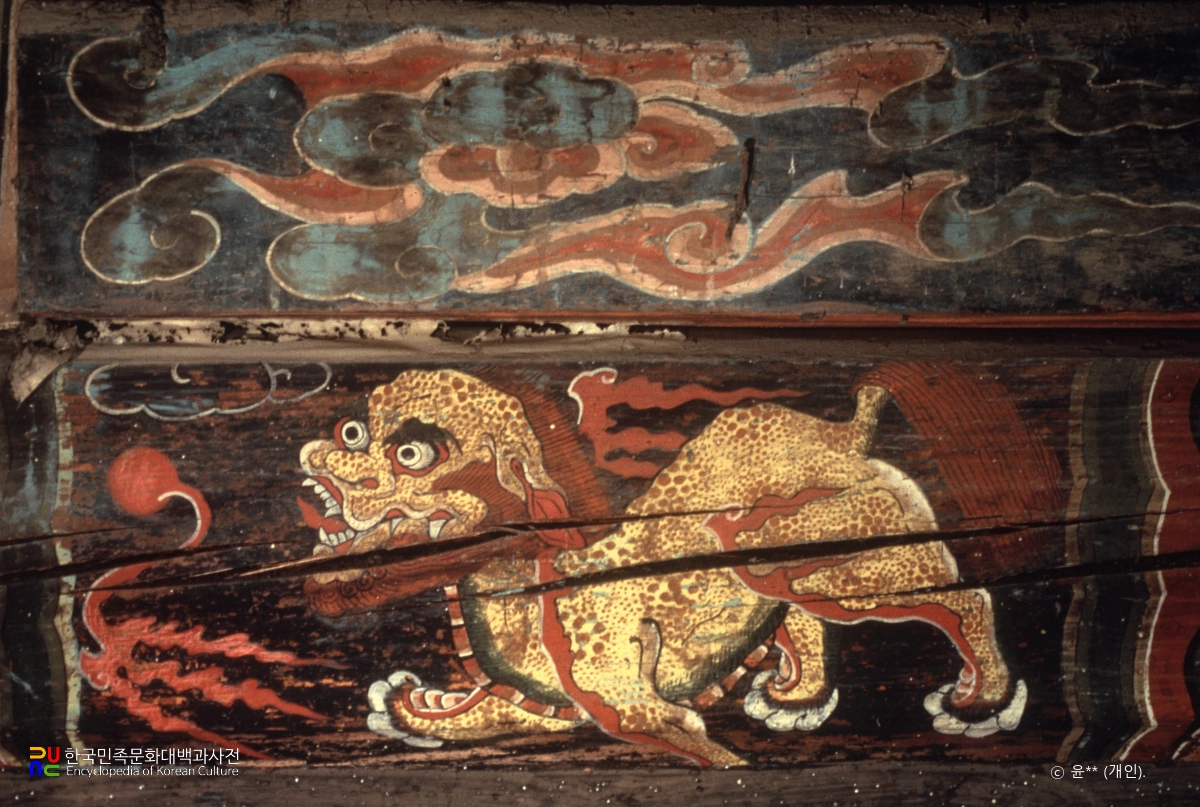 양산 통도사 해태벽화