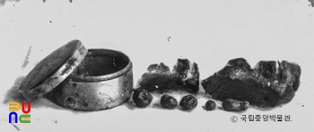 경주 분황사 모전석탑 발견 은합, 사리공양구