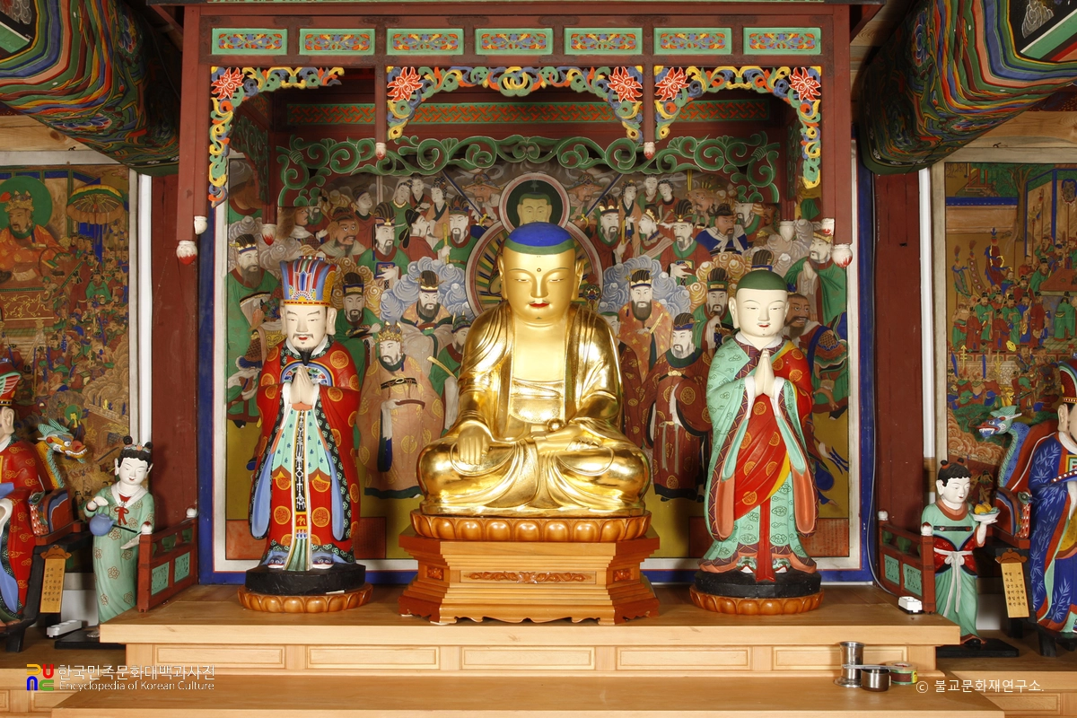 서울 청룡사 석조 지장보살삼존상 및 시왕상 일괄