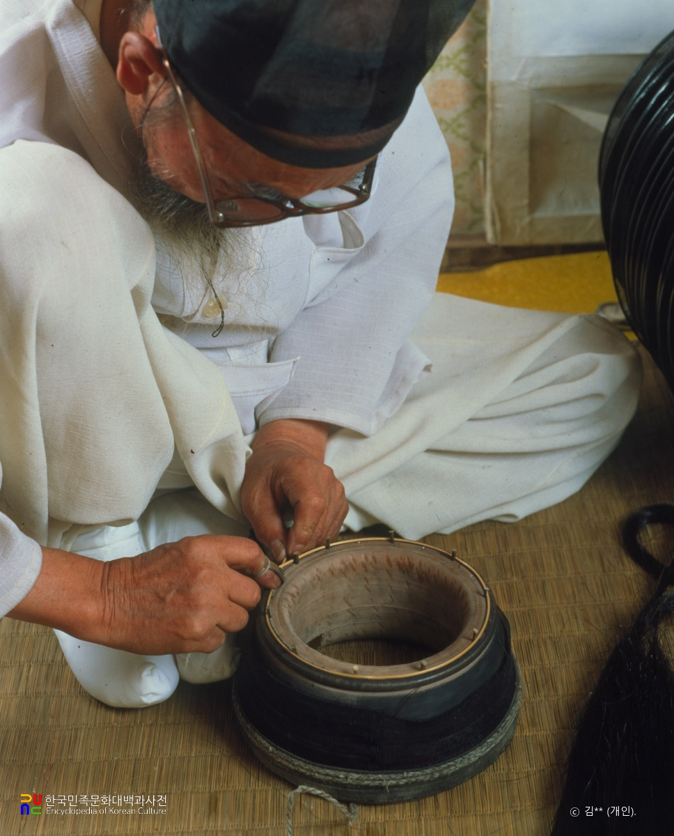 망건장 / 망건골에 당의대테 얹기