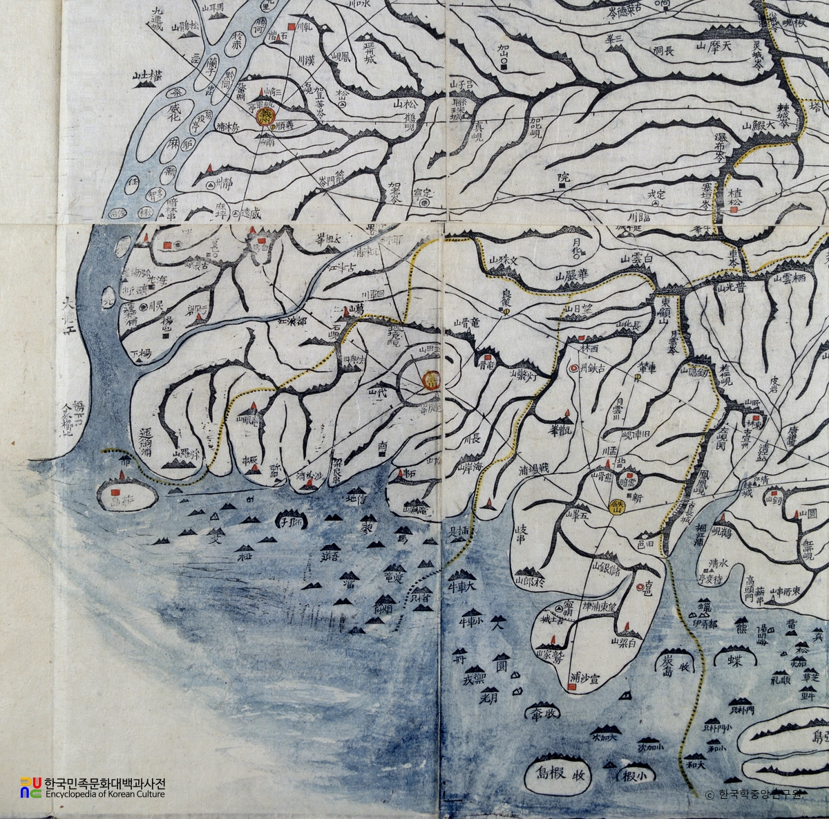 대동여지도 중 평안북도 용천