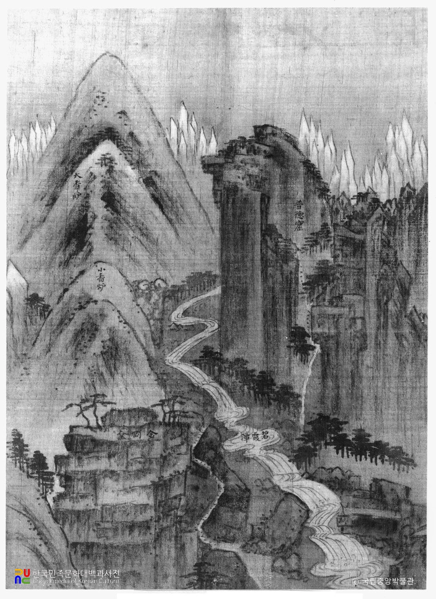 정선필 보덕굴(신묘년풍악도첩)
