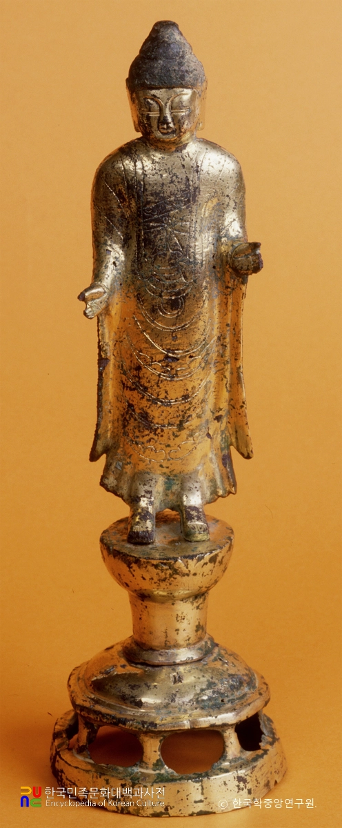 의령 보리사지 금동여래입상