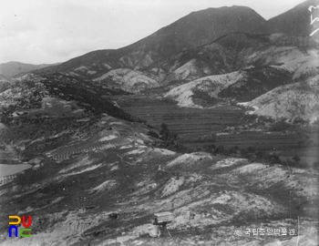 구미 낙산리 고분군 전경