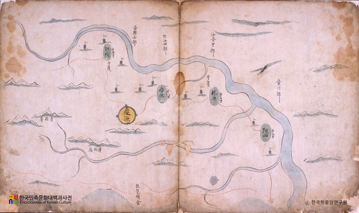 유성룡 종가 유물 중 유성룡 유물 -  동국지도 서애선생 수택본