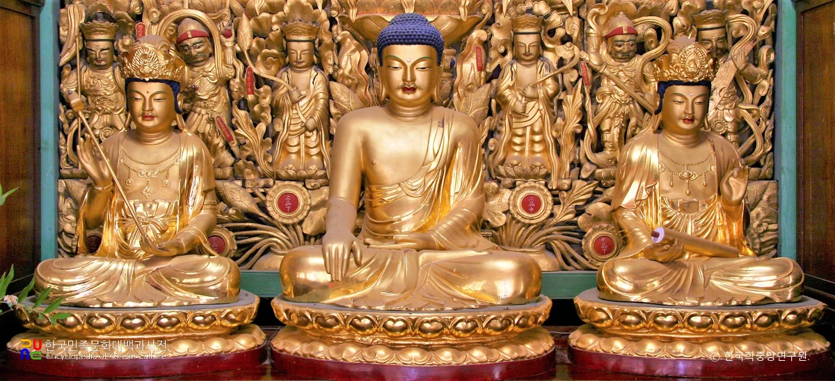 문경 대승사 목각아미타여래설법상 및 관계문서 / 목각아미타여래설법상 부분