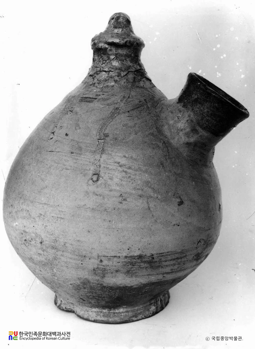 분청사기 귀얄문 광구호