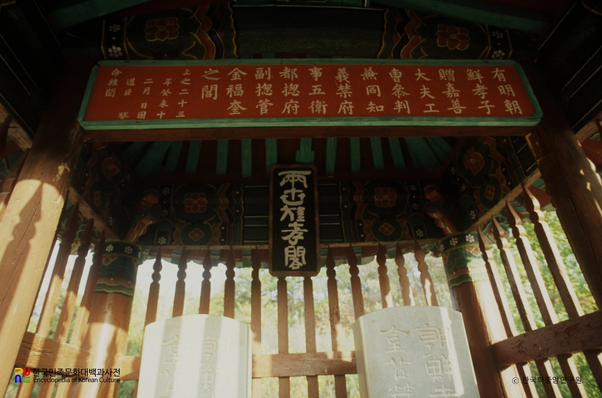 김복규·김기종 효자 정려비 및 정판