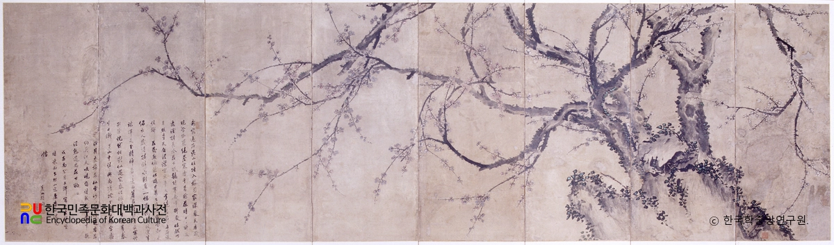 유숙 필 매화도