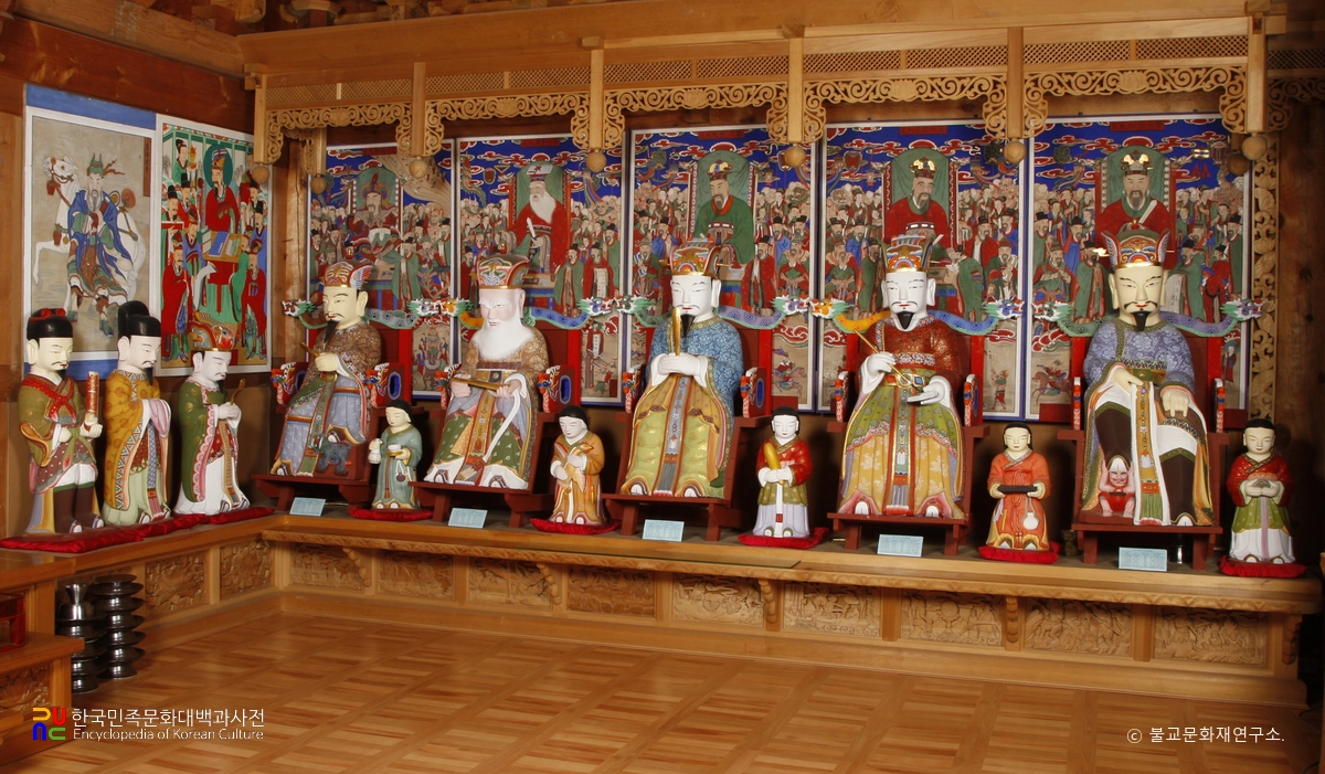 창원 성주사 석조지장보살삼존상 시왕상(좌)