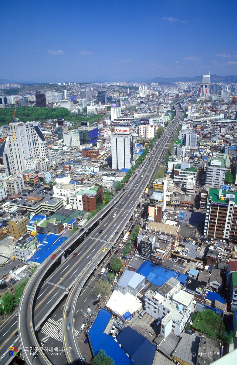 청계천 복원 전 청계고가도로