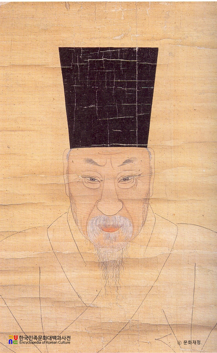 윤증 초상 일괄 중 소상 정면