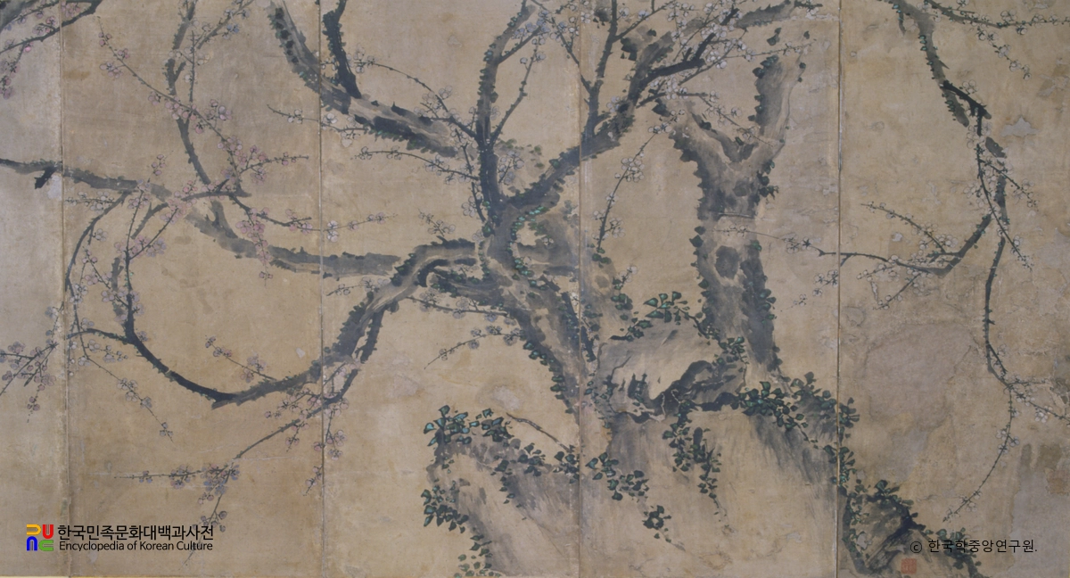 유숙 필 매화도