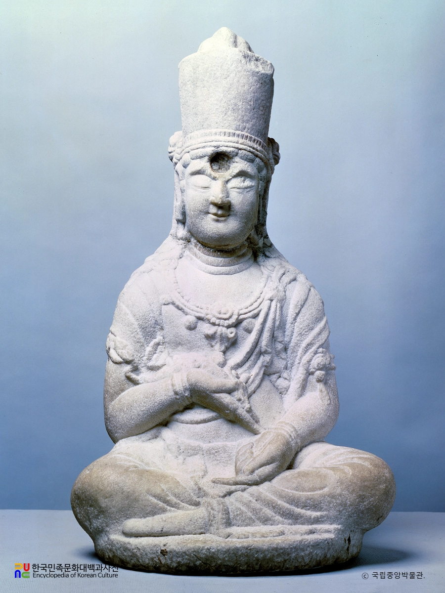 강릉 한송사지 석조 보살 좌상