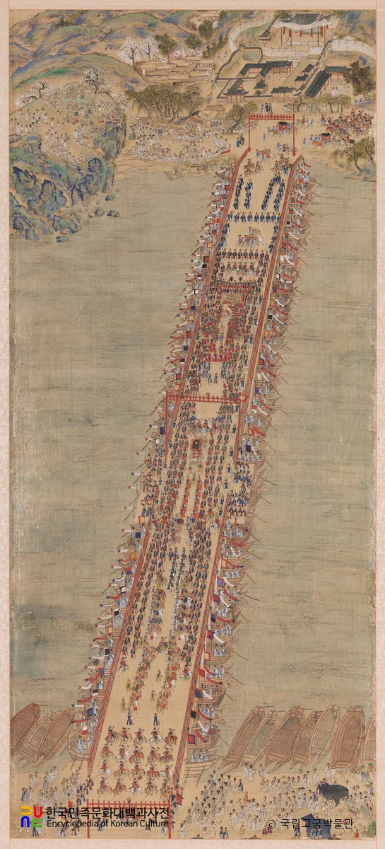 화성능행도 병풍 제1폭