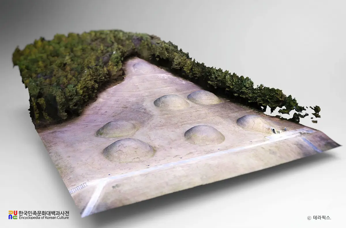 부여 능산리 고분군 전경