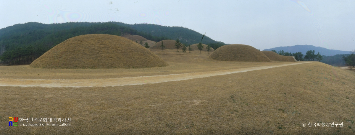 부여 능산리 고분군 전경