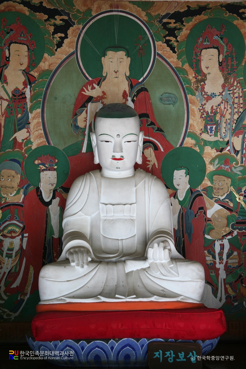 장안사 명부전 석조지장시왕상 / 석조지장보살좌상