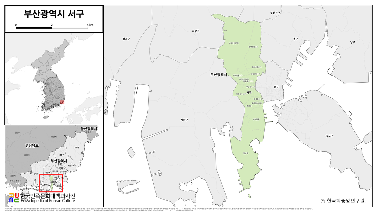 부산광역시 서구 법정구역도