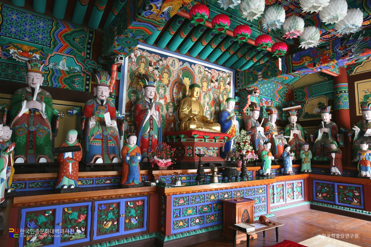 진도 쌍계사 시왕전 목조지장보살상