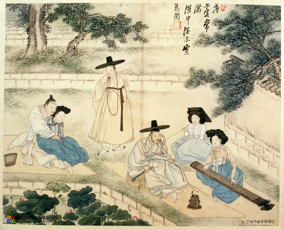 신윤복필 풍속도 화첩/청금상련
