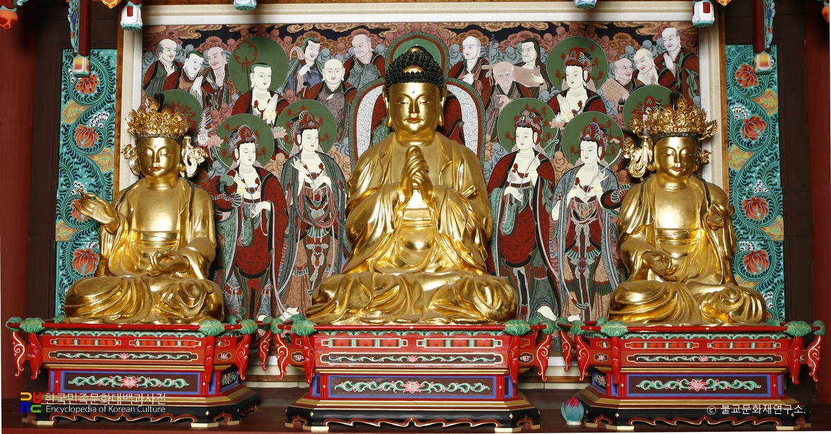 고령 반룡사 목조 비로자나삼존불 좌상