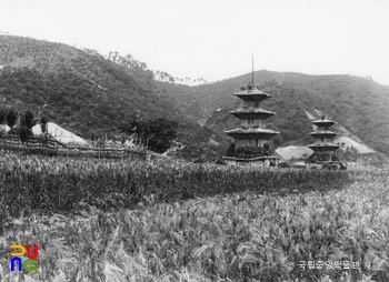 경주 감은사지 동서 삼층석탑 전경