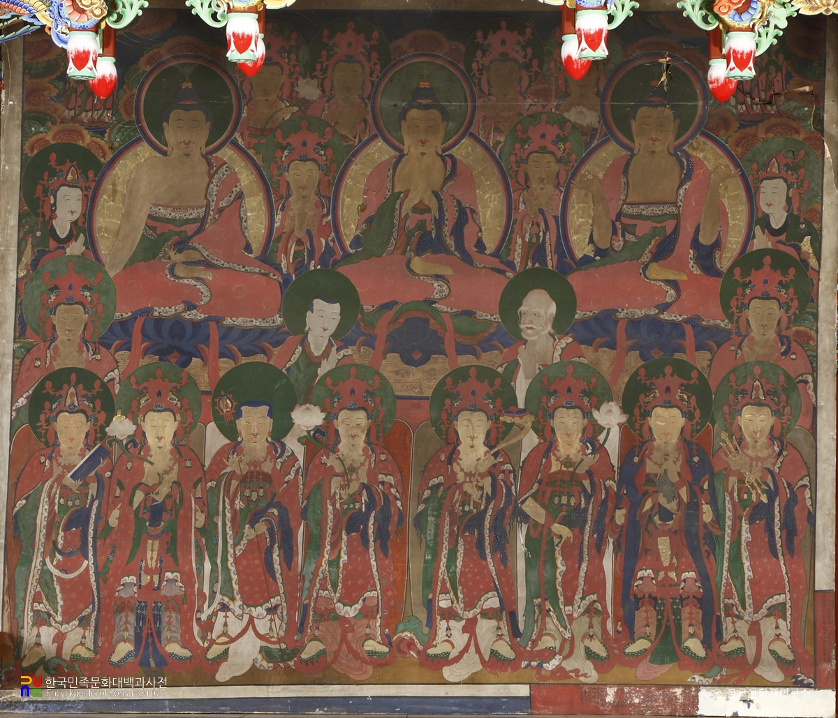 천축사 비로자나삼신불도