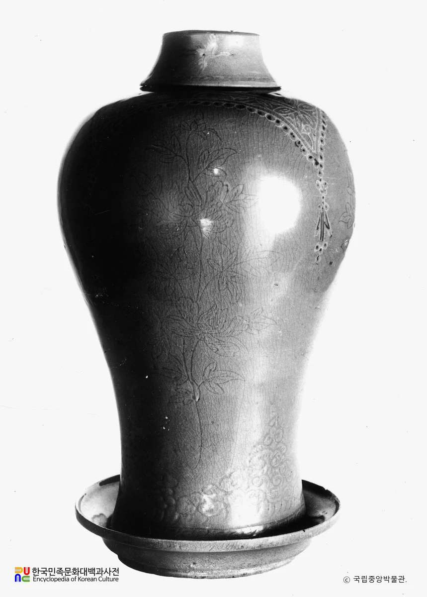 고려 도자 청자상감복사문매병