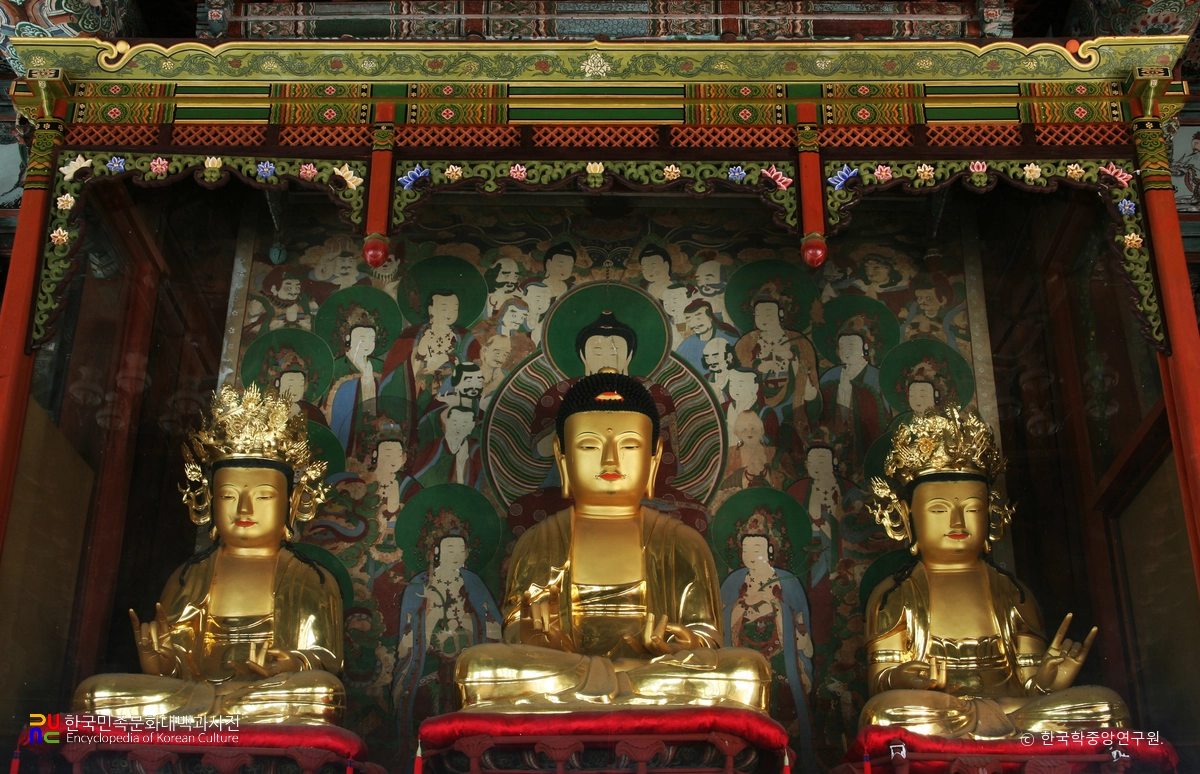 상주 남장사 목조아미타여래삼존좌상