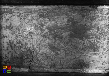 예산 수덕사 대웅전 내부 벽화 주악비천