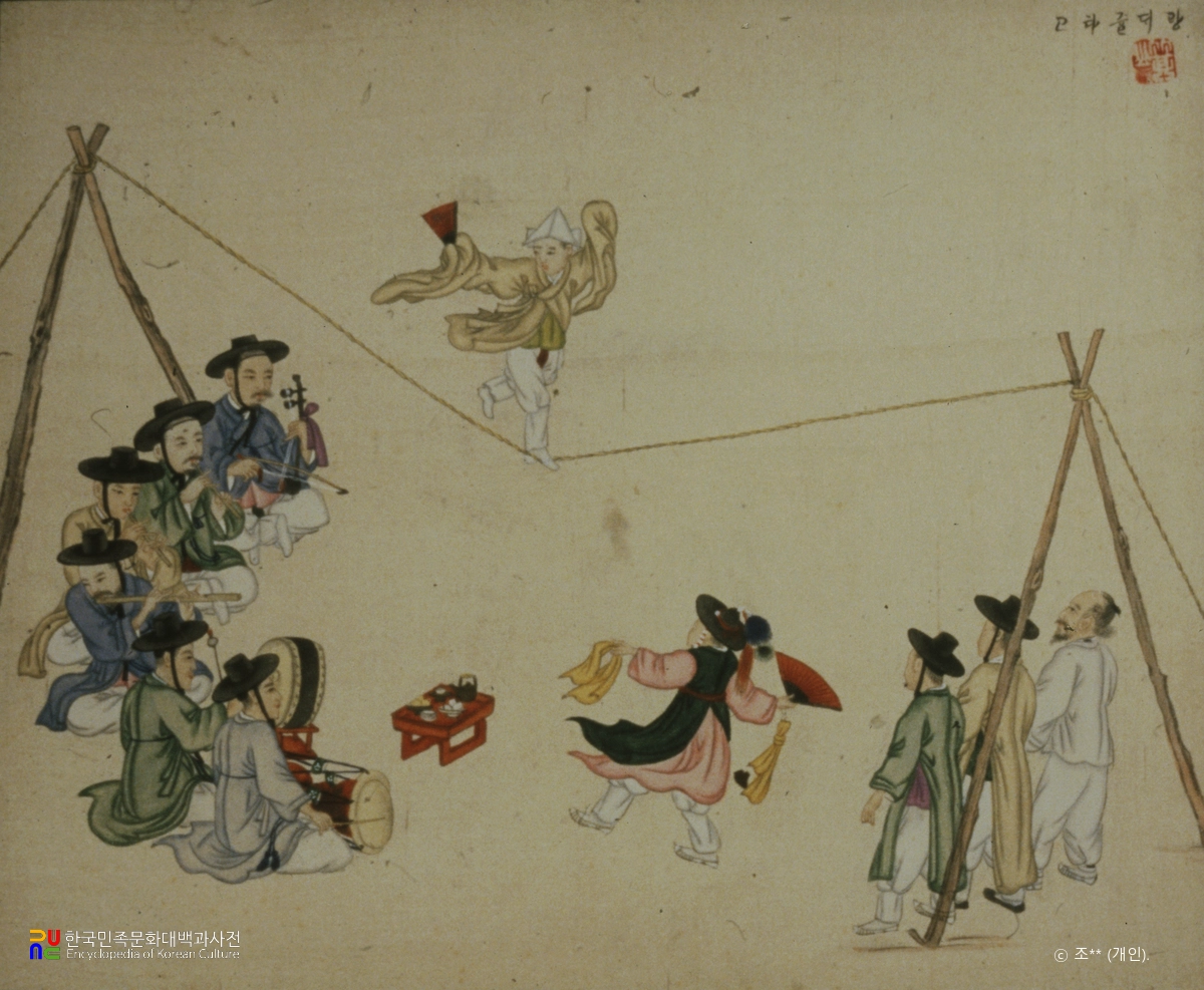 기산풍속도첩/줄광대