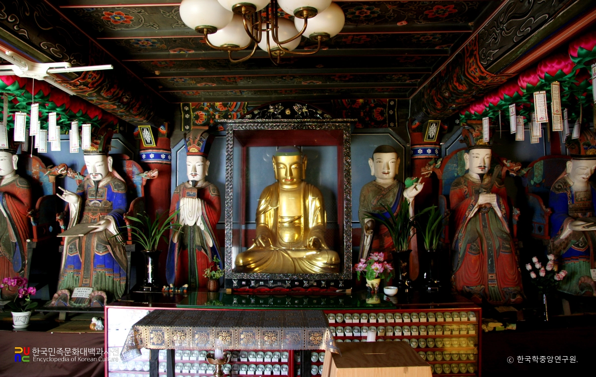 통영 용화사 목조 지장시왕상