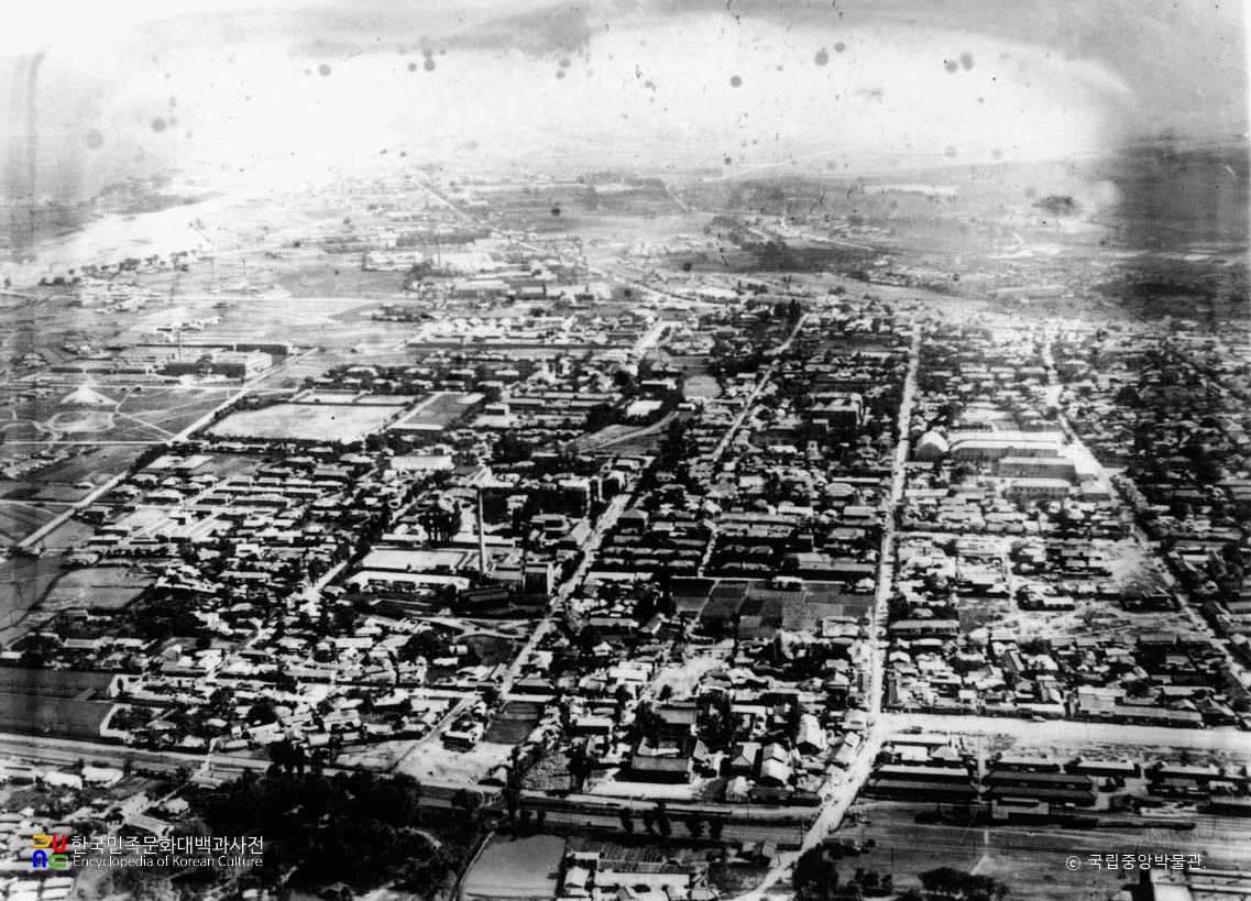 항공사진 대구시 전경