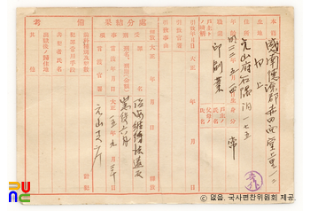 일제 주요감시대상 인물카드 강기덕(康基德)_04_후면