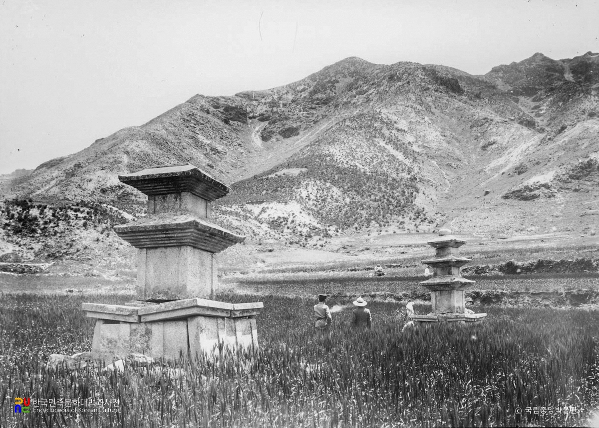 김천 갈항사지 동ㆍ서 삼층석탑 전경