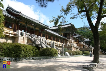 경주 불국사 연화교 및 칠보교 일대 전경