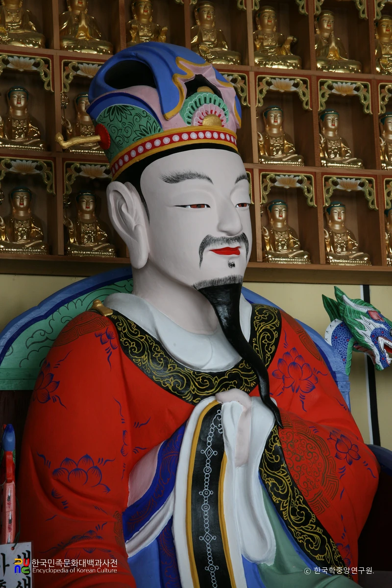 완주 송광사 명부전 소조지장보살삼존상 및 권속상 일괄