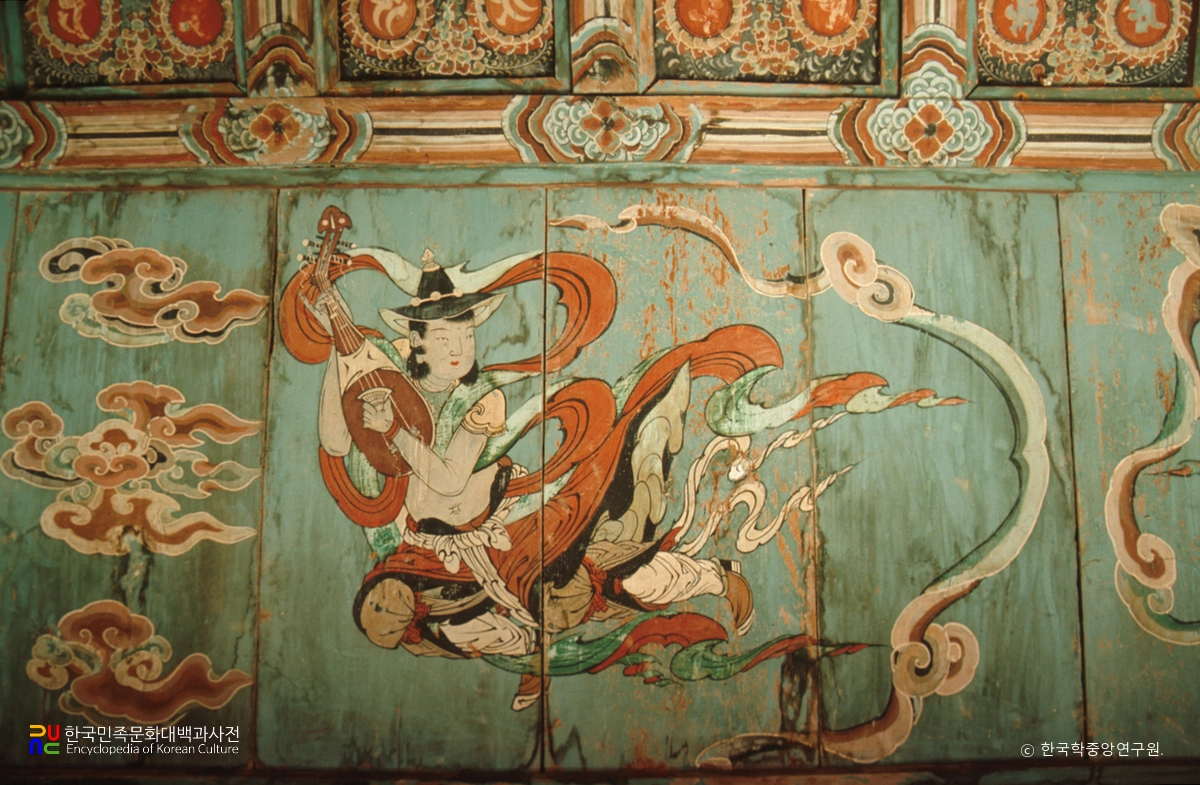 영덕 장륙사 대웅전 내부 벽화