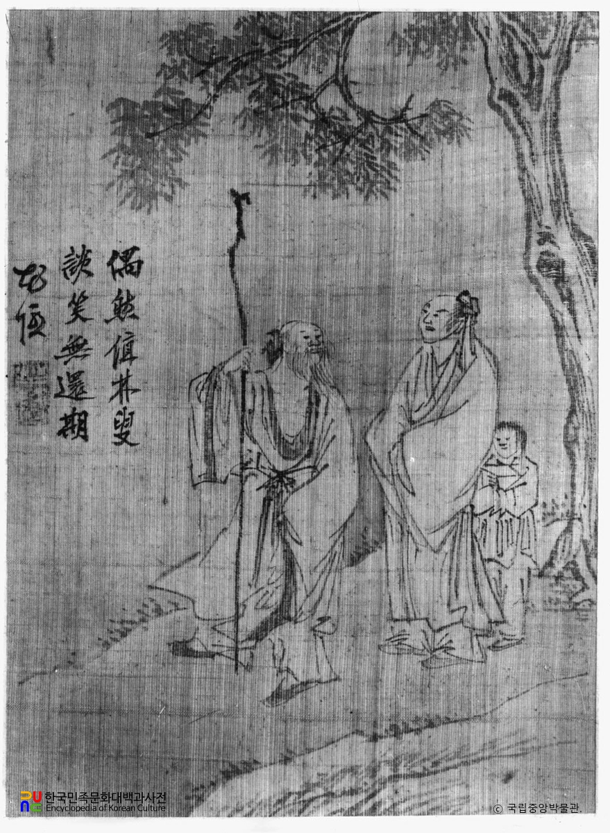 홍대연필 쌍로담소도