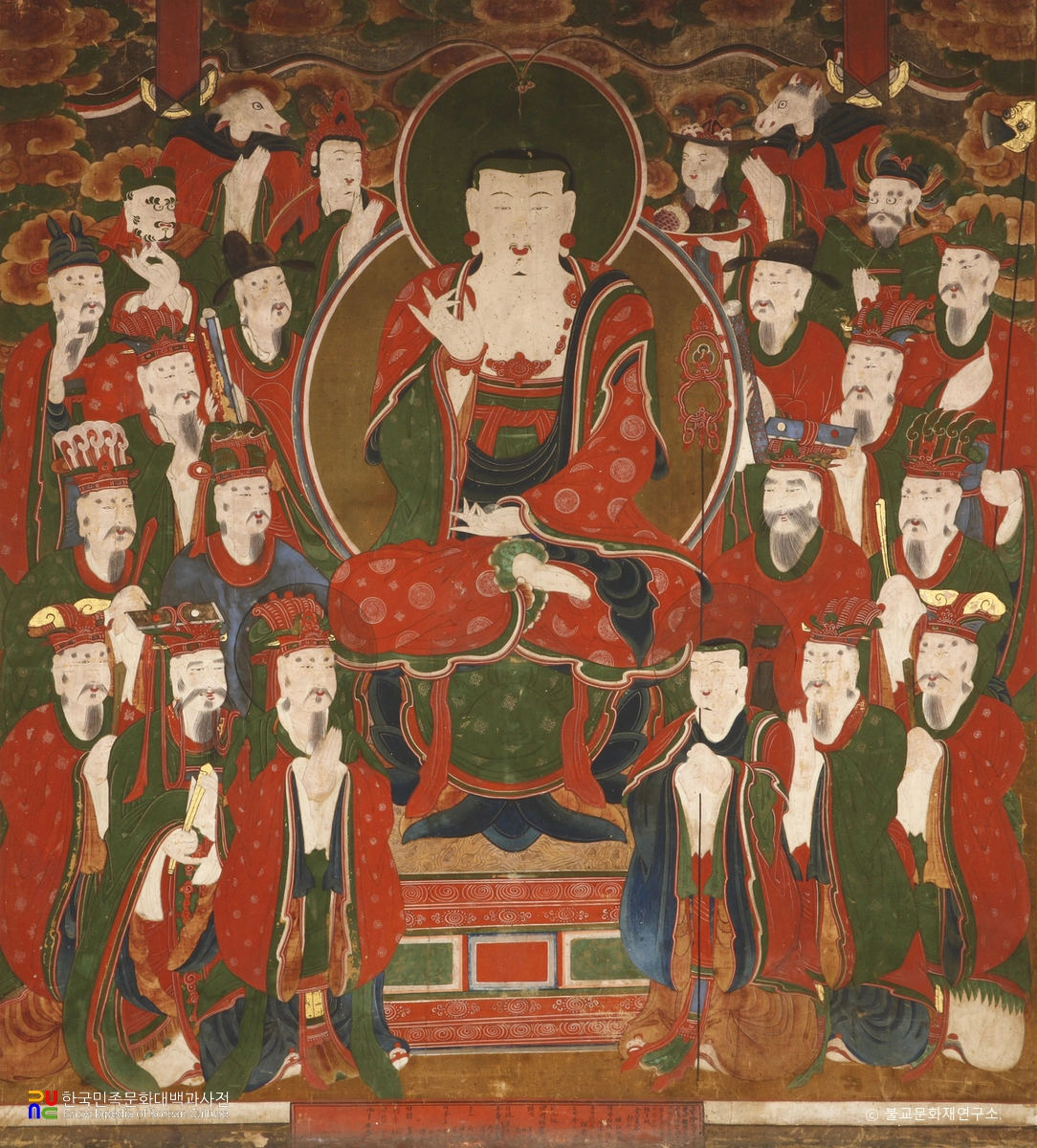 통도사 가경17년명 지장시왕탱