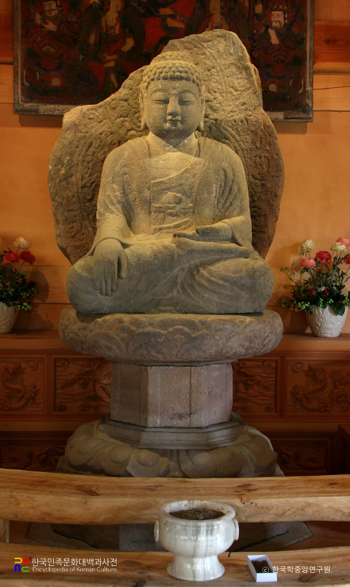 만장사 석조 여래 좌상